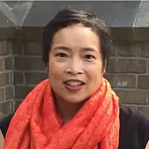 Portrait of a woman with a scarf